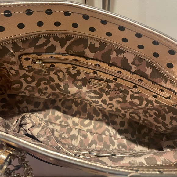 Rose Gold Polka Dot Guess Purse - Picture 8 of 12